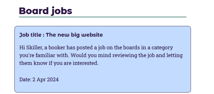 Board notifications