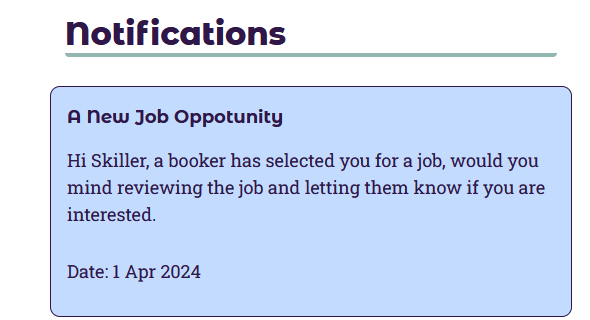 Job notifications