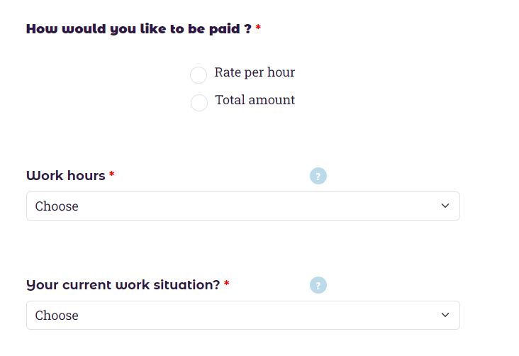 Work Preferences and Availability.